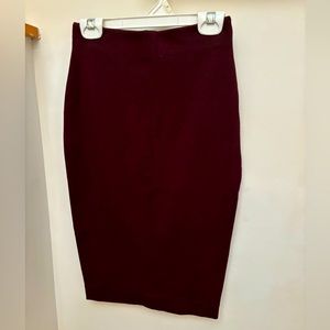 Wilfred burgundy midi skirt, xxs